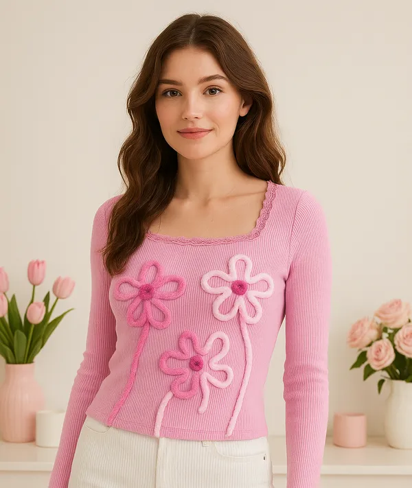 ribbed_pink_top_with_shaded_flower_embossed_on_front_side