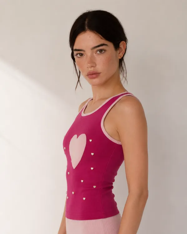 hot_pink_Sweetheart_Pearl_Ribbed_Tank_💖