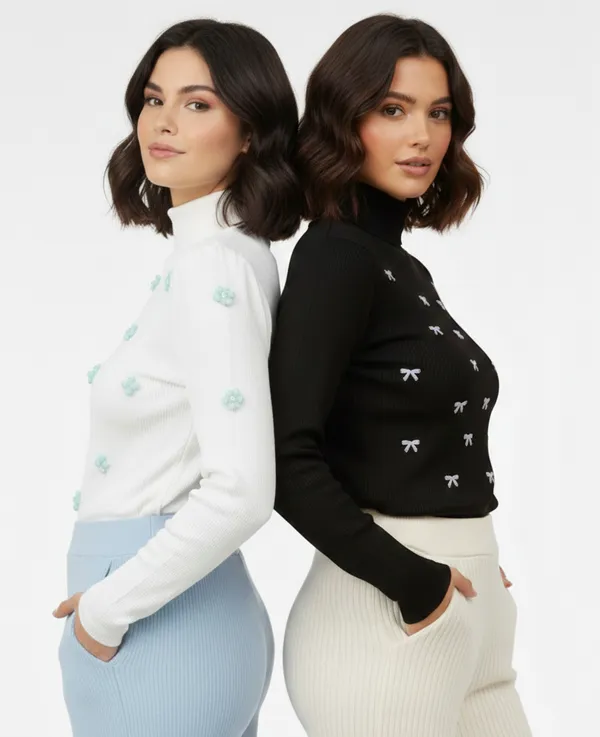 pack_of_two_Black_bow_embroidered_turtel_neck_with_ice_blue_pearl_emblished__white_turtel_neck