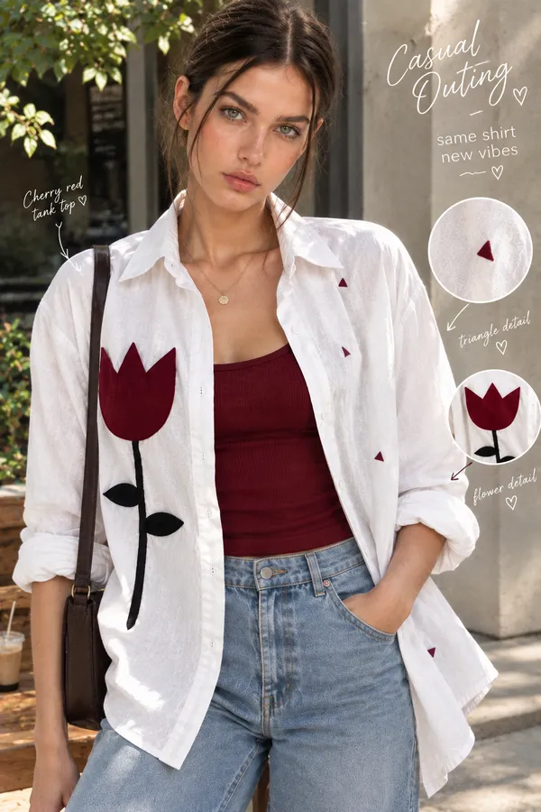 white_embossed_flower_shirt_with_cherry_red_inner_
