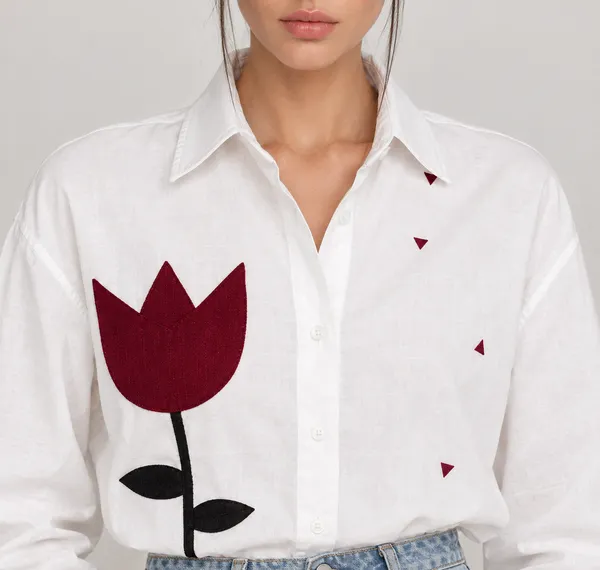 white_embossed_flower_shirt_with_cherry_red_inner_