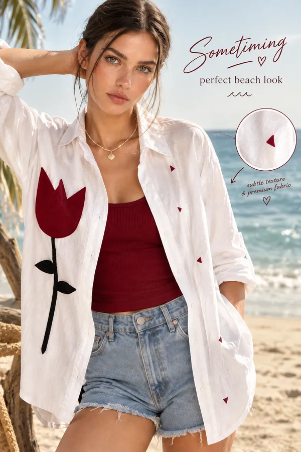white_embossed_flower_shirt_with_cherry_red_inner_
