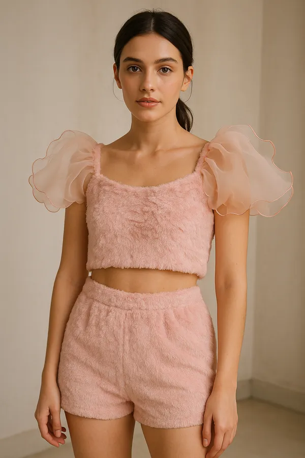 Piggy_Pink_Far_With_Ruffle_Sleeves_Crop_Top_For_Women