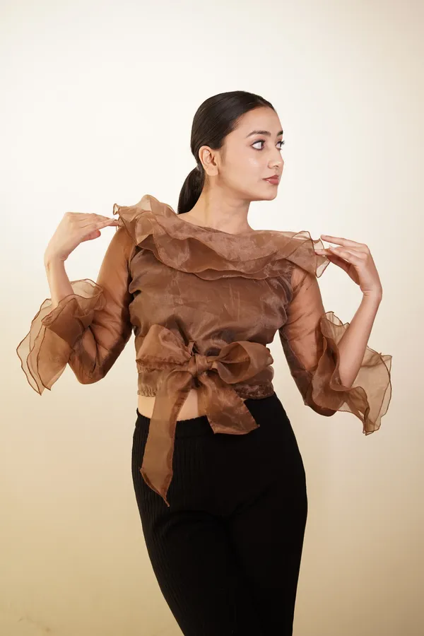 Trendy_Raw_Wood_Brown_Ruffle_Layered_Crop_Top_for_Women