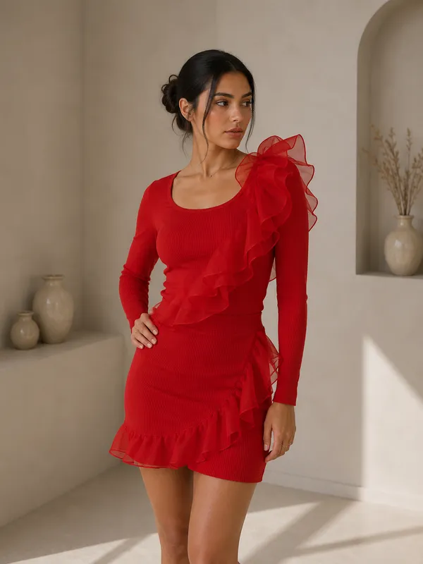 Hot_pink_flower_embossed_co-ords_