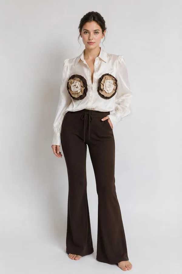 Cream_flower_chanderi_long_shirt