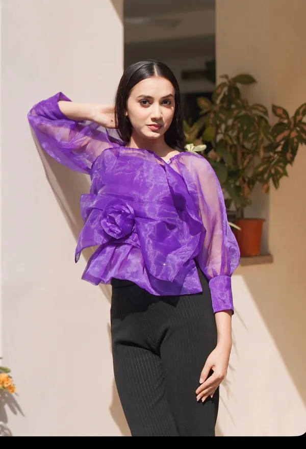 Trendy_Violet_Long_Sleeve_Stylish_Crop_Top_for_Women