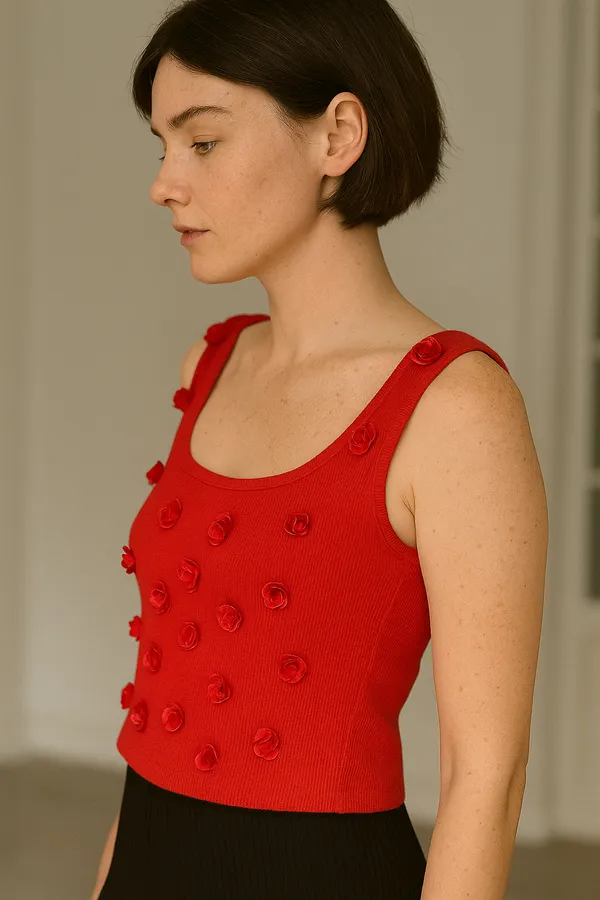 Trendy_Hot_Red_Tank_Top_Lightweight_and_Breathable_For_Women