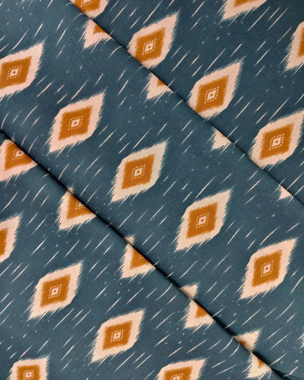 Green_Ikat_And_Chevron_Cotton_Fabric_Combo