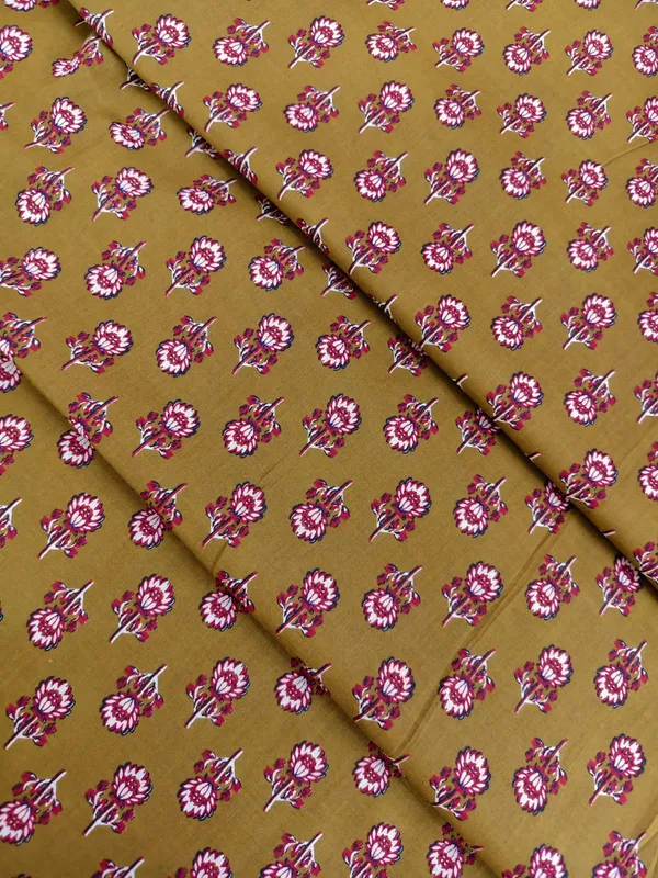 Mustard_and_Red_Floral_Sanganeri_Hand_Printed_Fabric_Combo