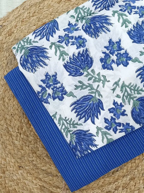 Hand_Block_Printed_Fabric_with_Plain_Kantha_Combo