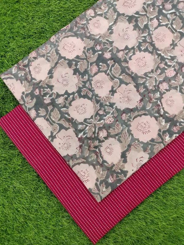 Sanganeri_Block_Print_With_Kantha_Bottom_Combo