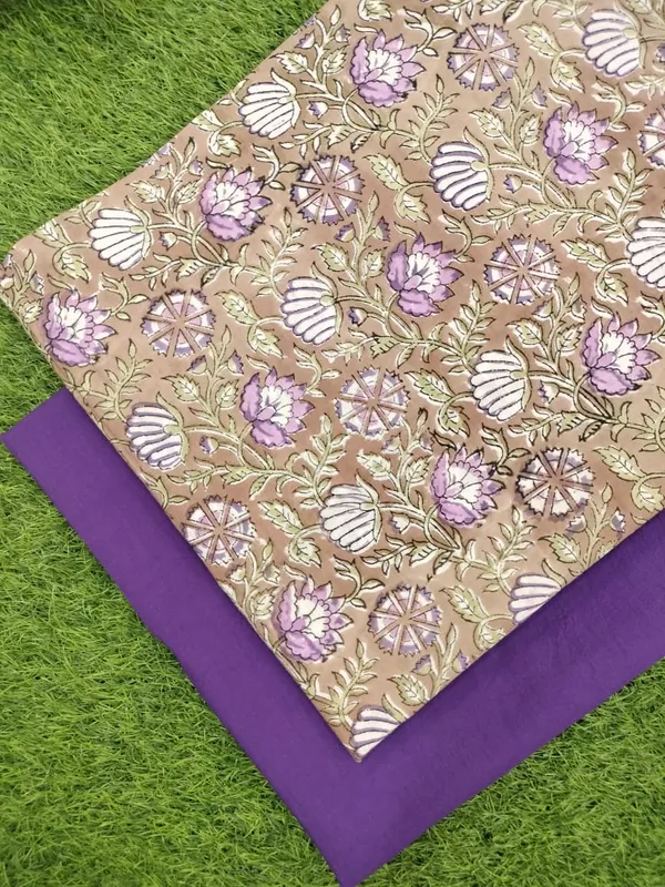 Sanganeri_Block_Print_With_Kantha_Bottom_Combo