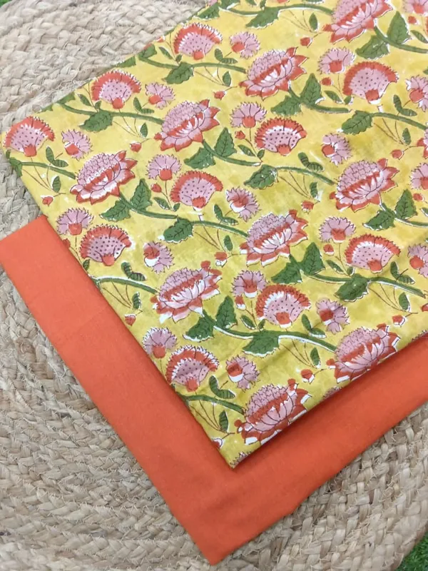 Sanganeri_Block_Print_With_Kantha_Bottom_Combo