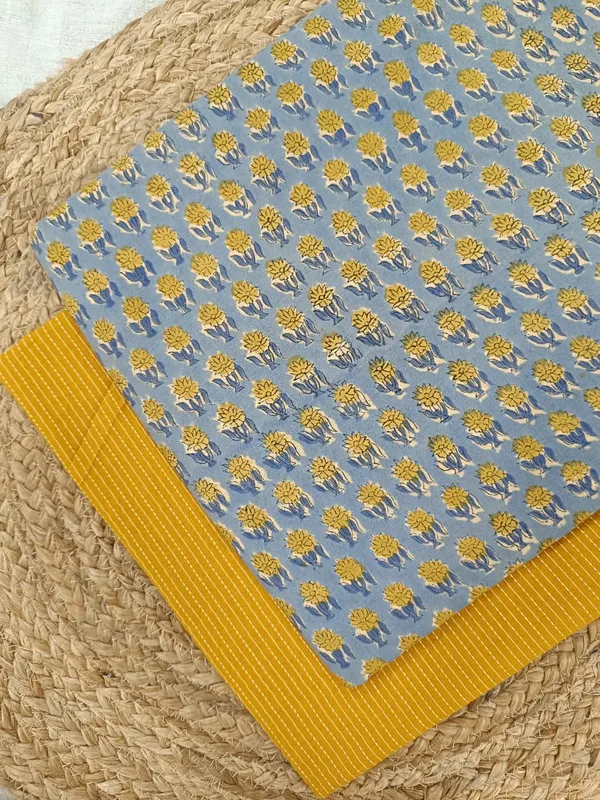 Sanganeri_Block_Print_With_Kantha_Bottom_Combo