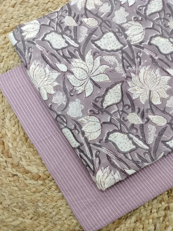 Sanganeri_Block_Print_With_Kantha_Bottom_Combo