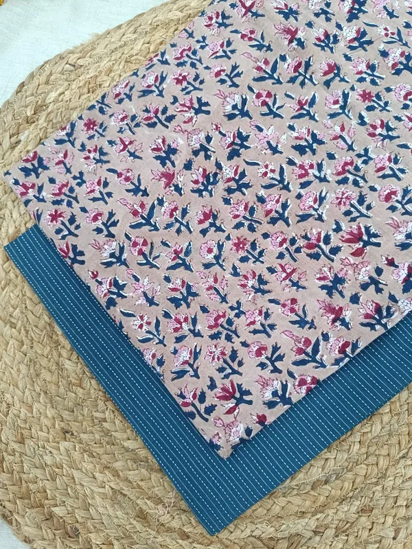 Sanganeri_Block_Print_With_Kantha_Bottom_Combo