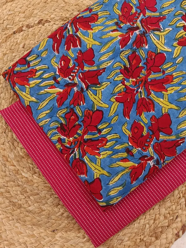 Sanganeri_Block_Print_With_Kantha_Bottom_Combo
