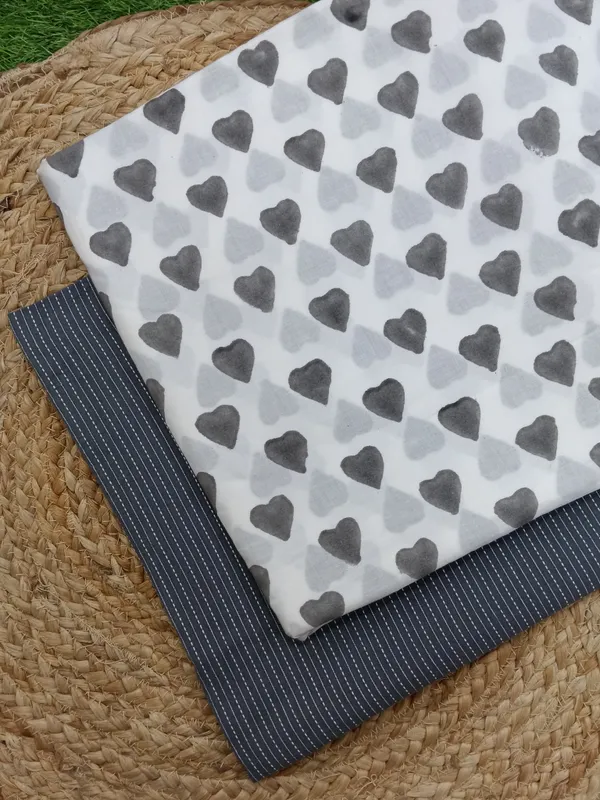 Sanganeri_Block_Print_With_Plain__Bottom_Combo