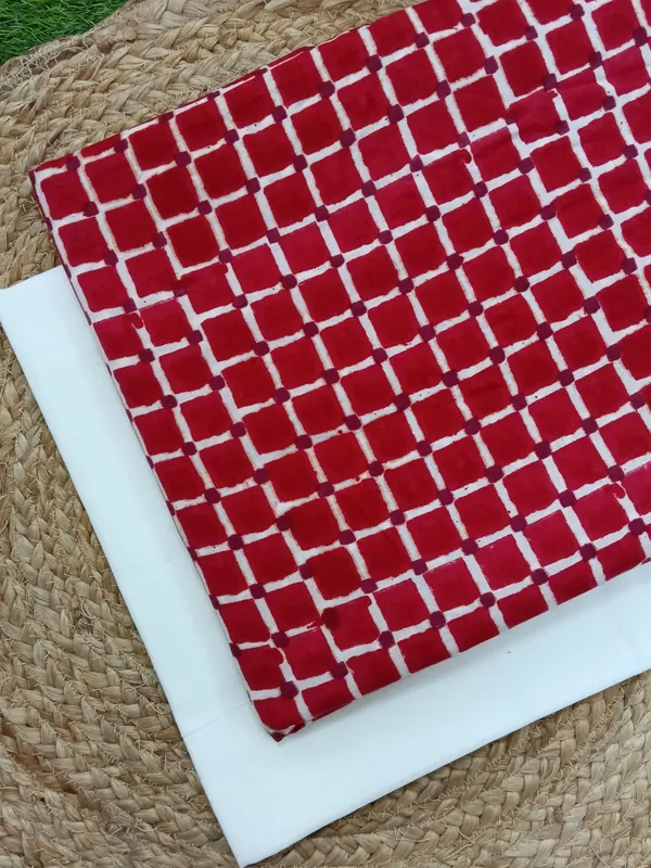 Sanganeri_Block_Print_With_Plain__Bottom_Combo