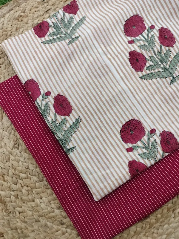 Sanganeri_Block_Print_With_Plain__Bottom_Combo