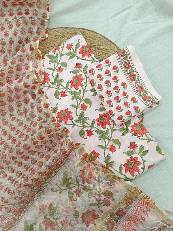 Sanganeri_Block_Printed_Kota_Doria_Dupatta_Suit_Set