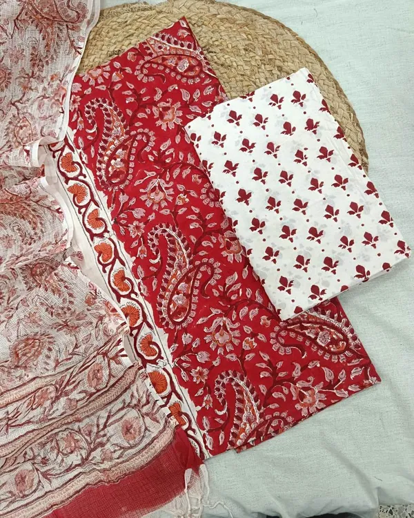 Sanganeri_Block_Printed_Kota_Doria_Dupatta_Suit_Set
