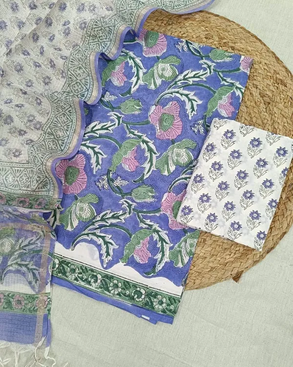 Sanganeri_Block_Printed_Kota_Doria_Dupatta_Suit_Set