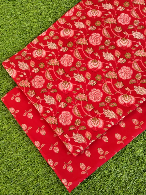 Sanganeri_Hand_Printed_Cotton_Fabric_Combo