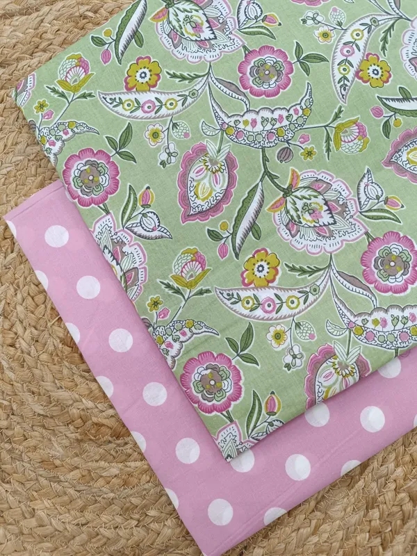 Sanganeri_Hand_Printed_Cotton_Fabric_Combo