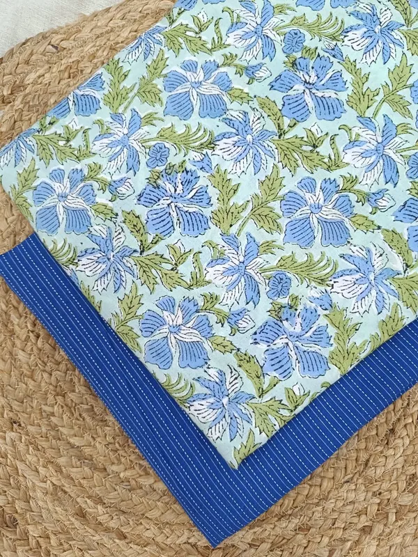 Sanganeri_Block_Print_With_Kantha_Bottom_Combo