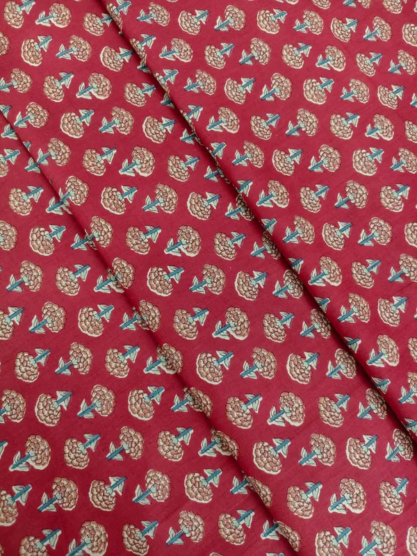 Red_and_Mustard_Floral_Jaal_Sanganeri_Hand_Printed_Fabric_Combo