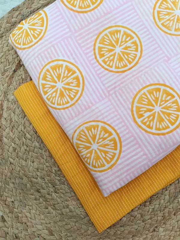 Hand_Block_Printed_Fabric_with_Plain_Kantha_Combo