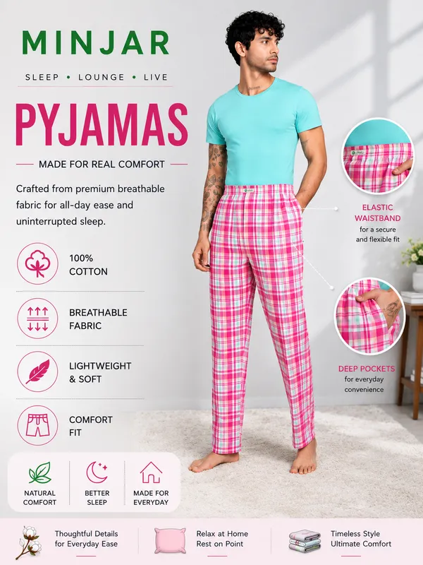 Mens__Pure_Cotton_Multi_Color_Pajama_with_Eleasticated_Waist