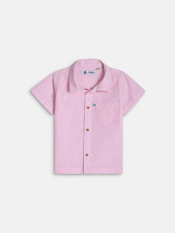 Minjar_Little_Explorer_Adventure_Shirt-Embroidered_Pink_Stripes