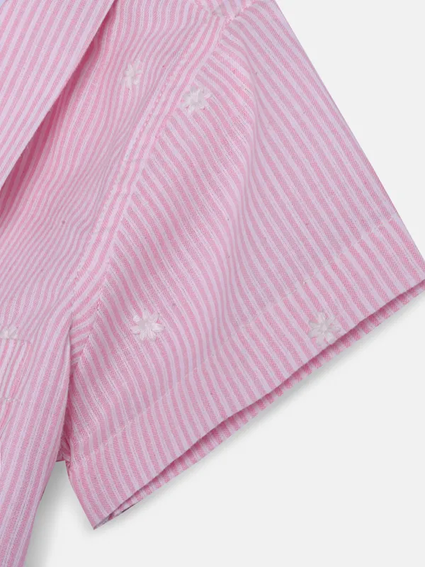 Minjar_Little_Explorer_Adventure_Shirt-Embroidered_Pink_Stripes