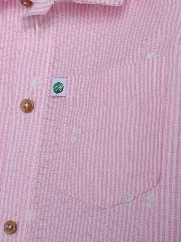 Minjar_Little_Explorer_Adventure_Shirt-Embroidered_Pink_Stripes