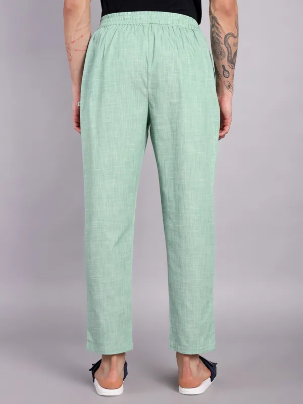 Pure_Cotton_Pajama_Pants,_Mint_Green,_Elastic_Waist,_Casual_Loungewear