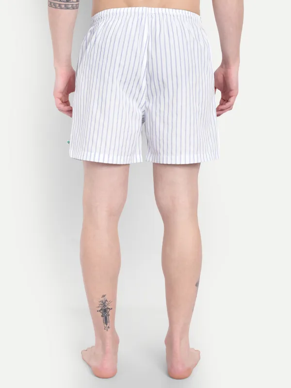 White_&_Royal_Blue_Cathrin_Stripe_Modern_Relaxed_Boxer_Shorts_For_Men