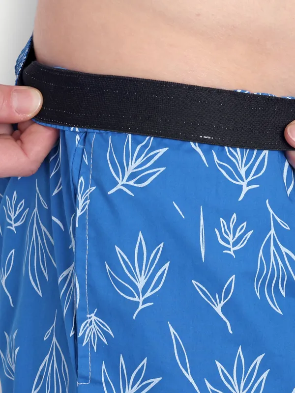 Blue_&_White_Leaf_Print_Modern_Relaxed_Boxer_Shorts_For_Men