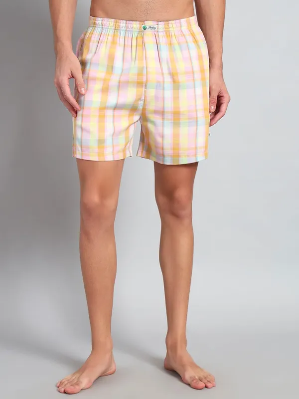 Orange_&_Yellow_Check_Modern_Relaxed_Boxer_Shorts_For_Men