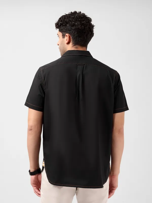 MINJAR_Men’s_Cotton_Black_Kurta_Shirt_|_Breathable_Fabric_|_Relaxed_Fit_|_Modern_Ethnic_Casual_Wear