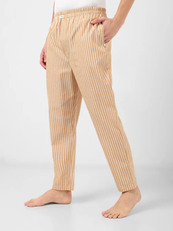 MINJAR_Men’s_Cotton_Lounge_Pants_|_Breathable_Sleepwear_Pajama_|_Elastic_Waist_|_Relaxed_Fit_|_Striped_Cotton_Night_Pants_(_Mustard_Stripes_)