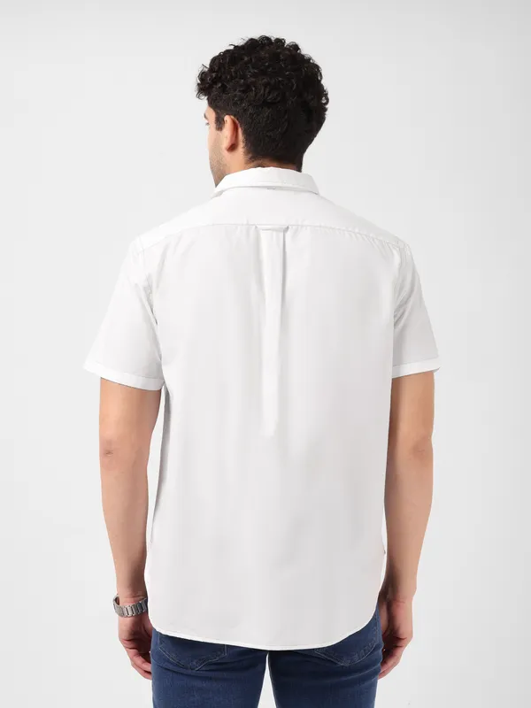 MINJAR_Men’s_White_Solid_Cotton_Kurta_Shirt_|_Breathable_Fabric_|_Relaxed_Fit_|_Modern_Ethnic_Casual_Wear