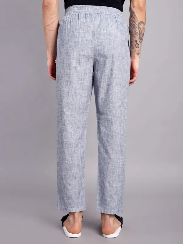 Men's_Pure_Cotton_Pajama_Pants,_Light_Grey,_Textured_Weave,_Elastic_Waistband,_Casual_Loungewear