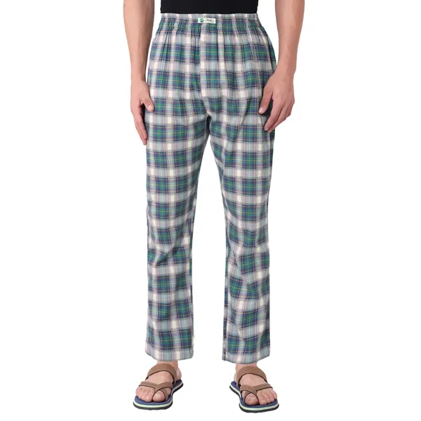 Men’s_Premium_Pure_Cotton_Lounge_Pants__Green_Blue_Checks