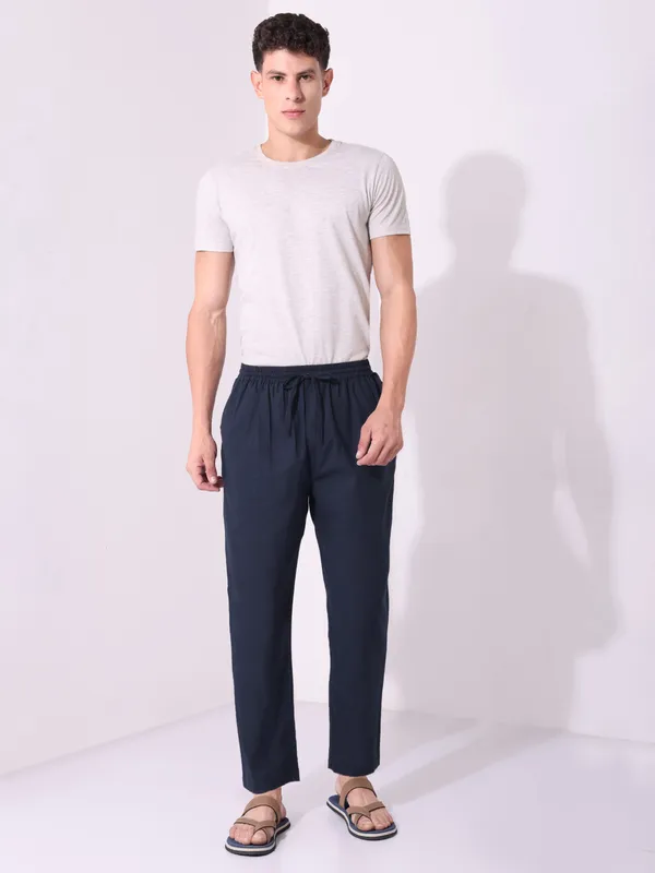 Men’s_Solid_Blue_Cotton_Pyjama_|_Comfortable_Loungewear_&_Casual_Pants_with_Drawstring