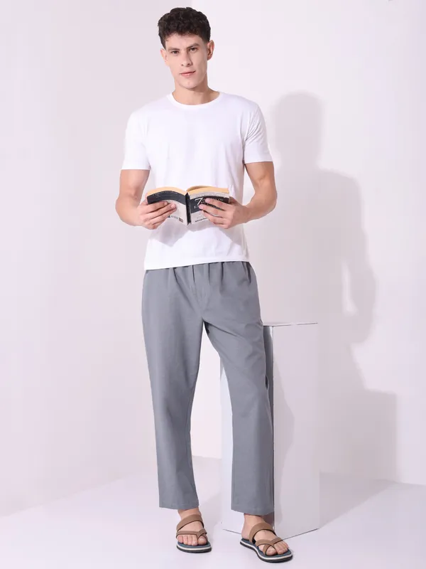 Men’s_Solid_Grey_Pure_Cotton_Pajama_|_Comfortable_Loungewear_&_Casual_Pants_with_Drawstring