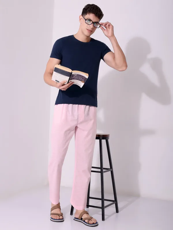 Men’s_Solid_Pink_Pure_Cotton_Pajama_|_Comfortable_Loungewear_&_Casual_Pants_with_Drawstring