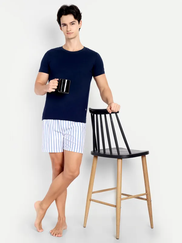Mens_Pure_Cotton_Boxer_Shorts_Blue_Stripes